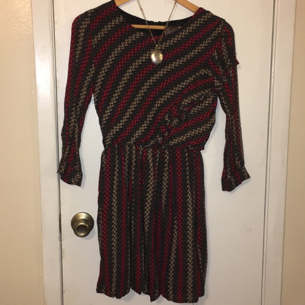 Retro quarter sleeve dress